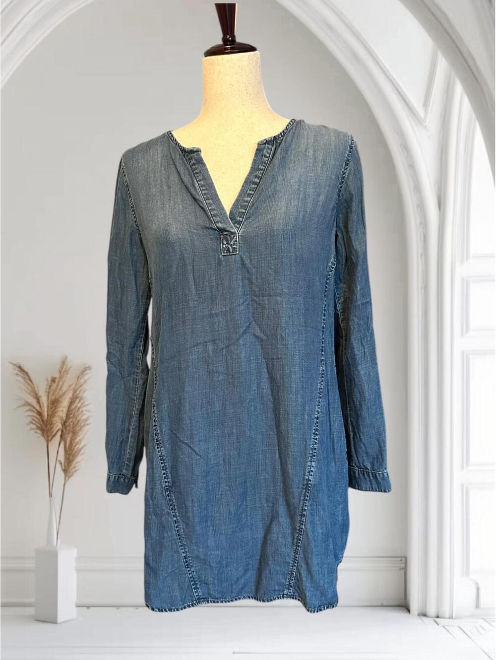 Cloth & Stone Women's Denim Long Sleeve Dress XS